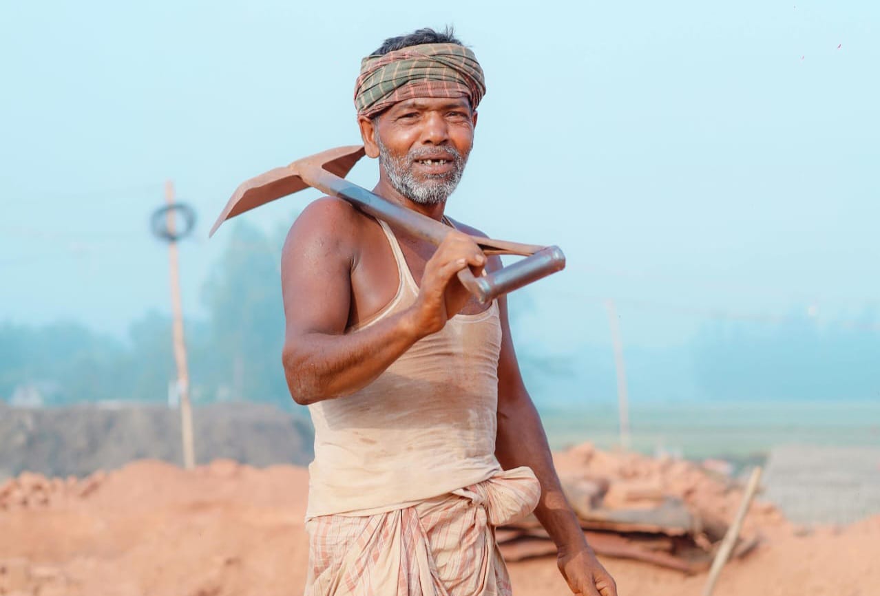 Workers at a construction site